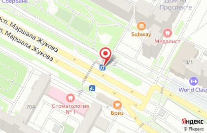 Солнечный на проспекте Маршала Жукова на карте