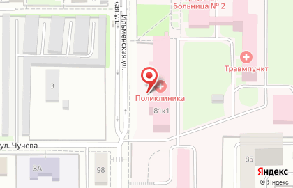 Медицинский центр ММЦ на Ильменской улице на карте