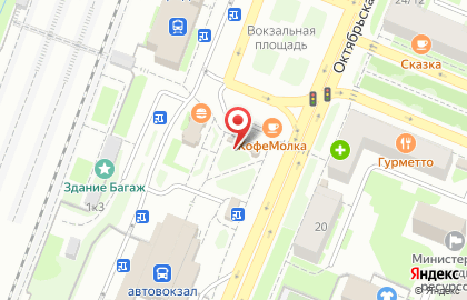 Киоск Лактис на Октябрьской улице на карте