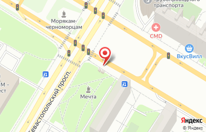 Киоск печатной продукции АМО-Пресс на Севастопольском проспекте на карте