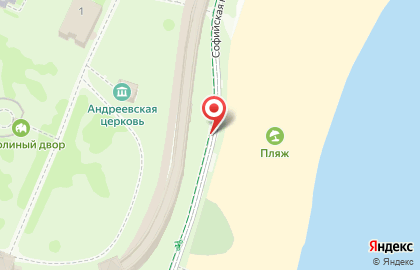 Кремлевский пляж на карте