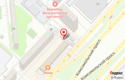 Центр прессы на Комсомольском проспекте на карте