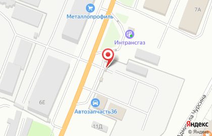 Шиномонтажная мастерская в Левобережном районе на карте