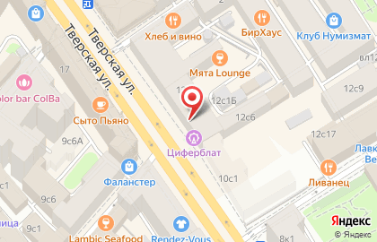 Ювелирный магазин Центр Ювелир+ на метро Чеховская на карте