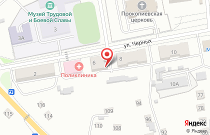 Продуктовый магазин в Прокопьевске на карте