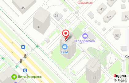 Универсальный автомагазин Скат в Ленинском районе на карте