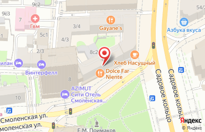 Ресторан быстрого питания Black Star Burger на Смоленской улице на карте