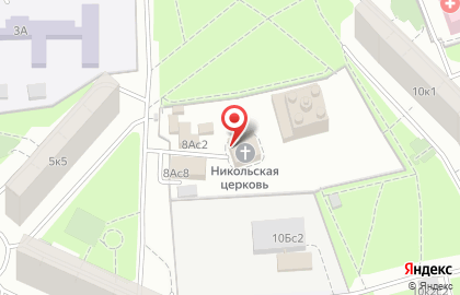 Иконная лавка, Храм Святителя Николая Мирликийского Чудотворца в Бирюлёво на карте