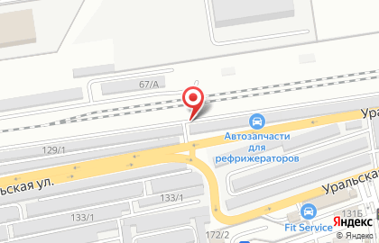 Магазин автозапчастей на Уральской улице на карте