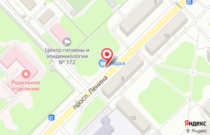 Магазин Ладья на проспекте Ленина на карте