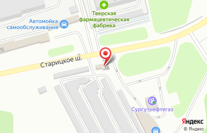 Шиномонтажная мастерская в Твери на карте