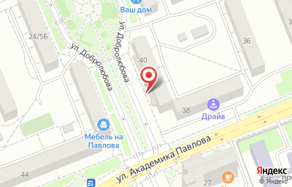 Магазин напитков Русский Разгуляйка на улице Академика Павлова на карте