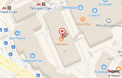 Кафе быстрого питания Burger Club на Новоясеневском проспекте на карте