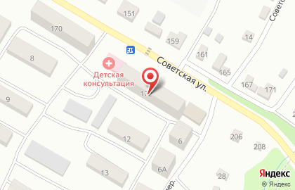 Детская поликлиника Барышская РБ на Советской улице в Барыше на карте