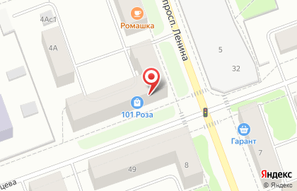 Продовольственный магазин Континент Северодвинск на проспекте Ленина на карте
