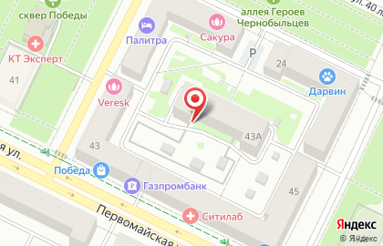 Детский сад №21 на Первомайской улице на карте