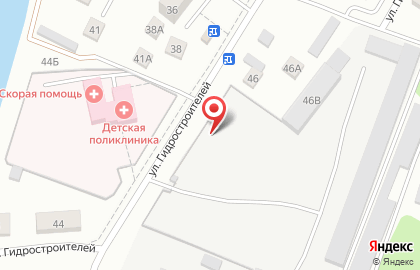 Детская поликлиника на улице Гидростроителей на карте