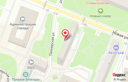 Стелла на Новой улице на карте