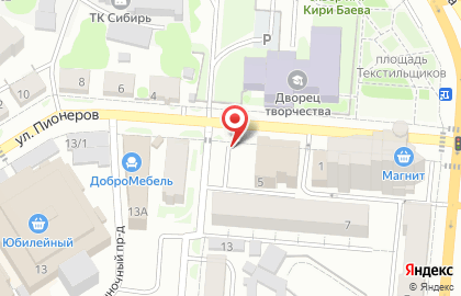 Киоск по продаже фруктов и овощей в Барнауле на карте