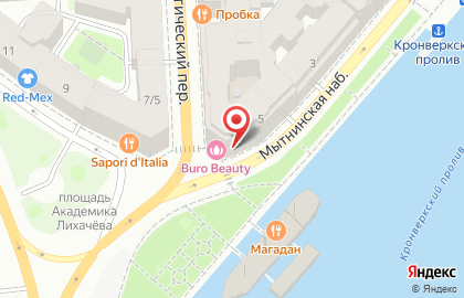Яблочко на Мытнинской улице на карте