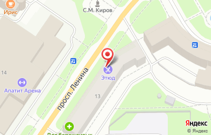 Парикмахерская Этюд на проспекте Ленина на карте