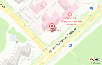 Медико-санитарная часть №59 Федерального медико-биологического агентства в Заречном на карте