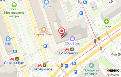 Кальянная Мята Lounge на метро Сокольники на карте