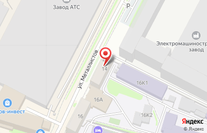 Общежитие в Пскове на карте