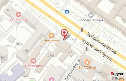 Банкомат ВТБ на Зубовском бульваре на карте