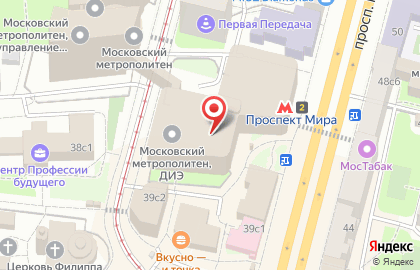 Московский метрополитен на карте