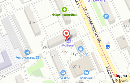 Интернет-кафе Poligon Cyberomsk на карте