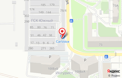 Южный на Ростовской улице на карте