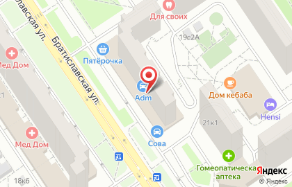 Школа иностранных языков EDF School на Братиславской улице на карте