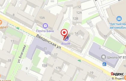 Парикмахерская-кофейня ROOM Hairdresser на Введенской улице на карте
