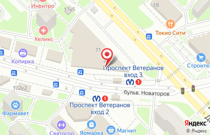 Сервисный центр rem-iPhone на проспекте Ветеранов на карте