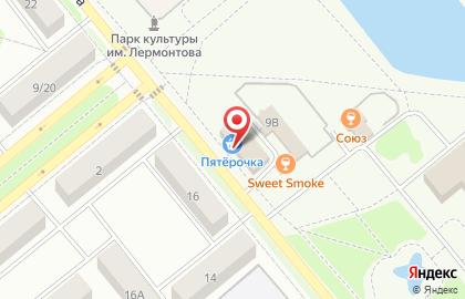 Супермаркет Пятерочка на проспекте Мира, 9 в Заречном на карте