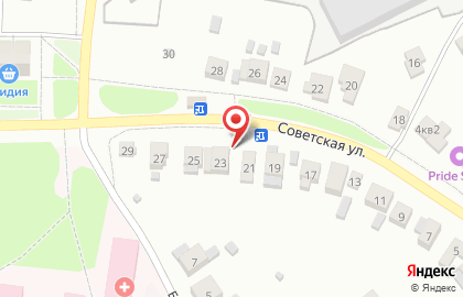 Продовольственный магазин на Советской улице на карте