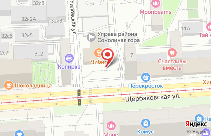 ЦентрОбувь на Преображенской площади (ул Щербаковская) на карте