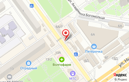Торговая компания Дольмен в Тракторозаводском районе на карте