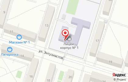 Лицей в Екатеринбурге на карте