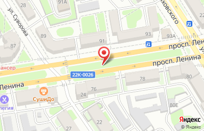 Взгляд на проспекте Ленина на карте