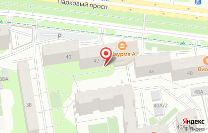 Сеть супермаркетов Виват в Парковом проезде на карте