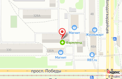 Алвик на проспекте Победы на карте