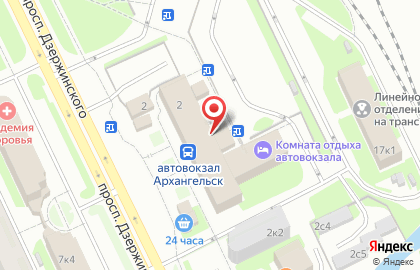 Закусочная на проспекте Дзержинского на карте