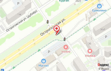 Автостоянка в Воронеже на карте