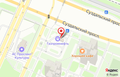 АЗС Фаэтон на метро Гражданский проспект на карте