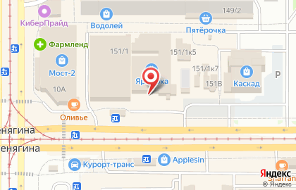 Киоск по продаже фруктов и овощей в Правобережном районе на карте