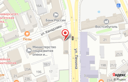 Магазин дверей Додор на улице Ленина на карте