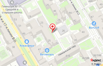 Мастерская по пошиву и ремонту одежды на ул. 16-я линия В.О., 47 на карте
