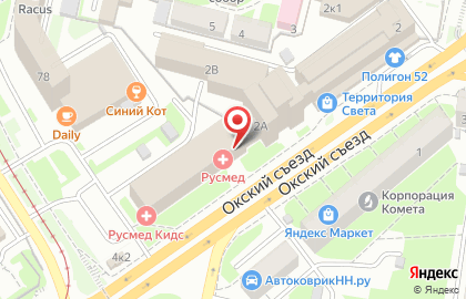 Бизнес-центр на Окском съезде, ОАО Центрэнергострой НН на карте